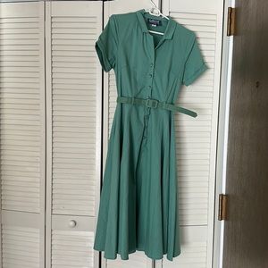 Collectif Caterina Swing Dress, Light Green